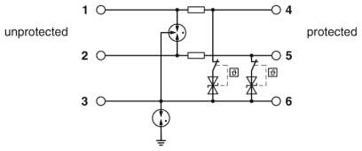Phoenix contact 2908205 TTC-6P-2X1-F-12DC-UT-I Устройство защиты от перенапряжений