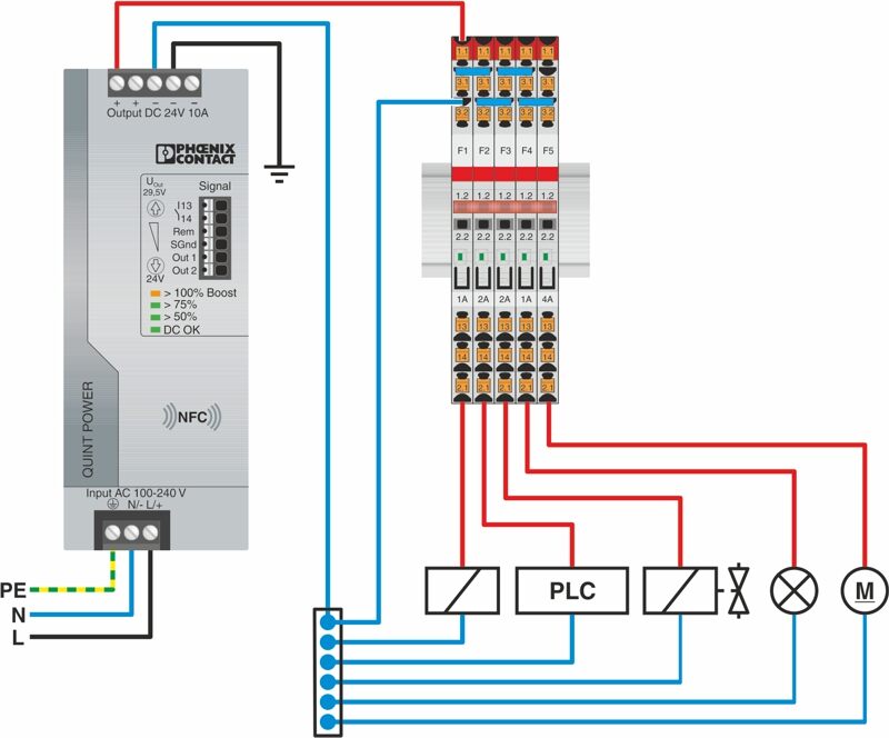 Phoenix contact 2909906 PTCB E1 24DC/4A NO Электронный защитный выключатель