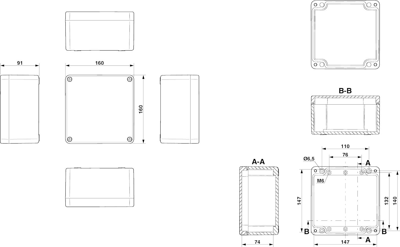 Phoenix contact 899312 E PX A 160X160X91 Клеммная коробка