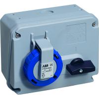 ABB 2CMA167801R1000 Розетка с выключателем и механической блокировкой 216MHS6W, 16A, 2P+E, IP67, 6ч