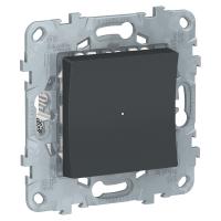 Schneider Electric NU551554 UNICA NEW LED СВЕТОРЕГУЛЯТОР Wiser нажимной, универсальный 7-200Вт, антрацит