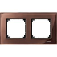 Schneider Electric MTN4020-3215 MERTEN M-Elegance РАМКА стеклянная 2 поста, МАХАГОН, SM