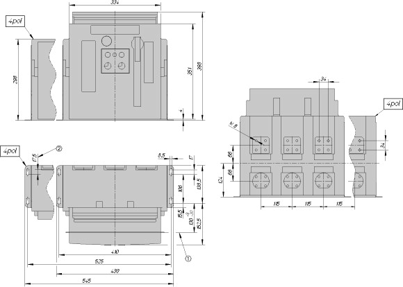 183914 Circuit-breaker, 4 pole, 2000 A, 105 kA, Selective operation, IEC, Fixed (IZMX40H4-V20F-1)