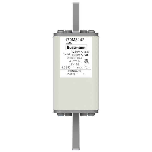 170M3142 Быстрый предохранитель 125A 1250V 1*/110 AR CU