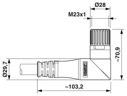 Phoenix contact 1620424 K-7E - OE/2,0-D03/M23 FK Кабельный штекер, пластиковая заливка