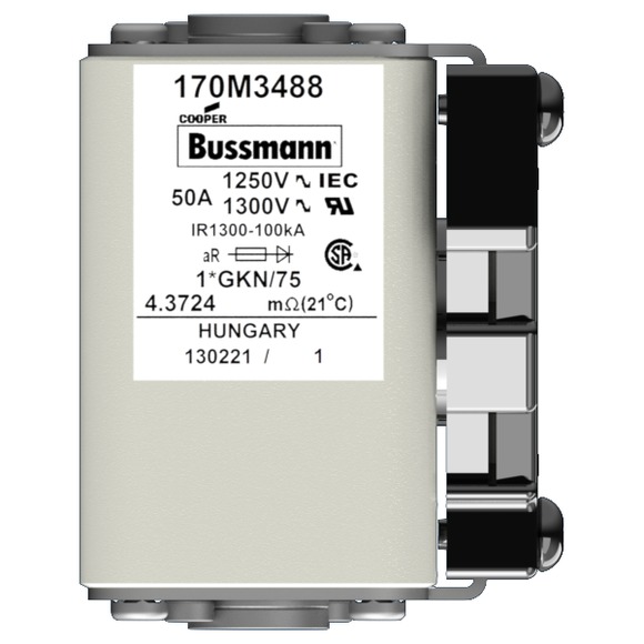 170M3488 Быстрый предохранитель 50A 1250V 1*GKN/75 AR CU