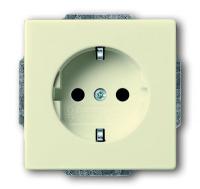 Розетка SCHUKO 16А 250В с защитными шторками, c LED-подсветкой, серия Future/Axcent/Carat/Династия, цвет слоновая кость