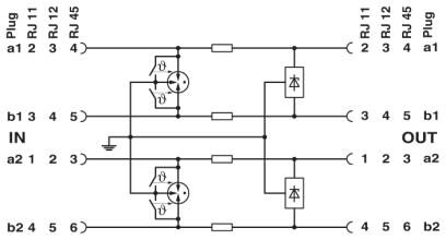 Phoenix contact 2882925 DT-TELE-RJ45 Устройство защиты от перенапряжений