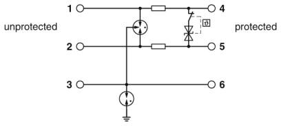 Phoenix contact 1065318 TTC-6P-1X2-F-24DC-PT-I Устройство защиты от перенапряжений