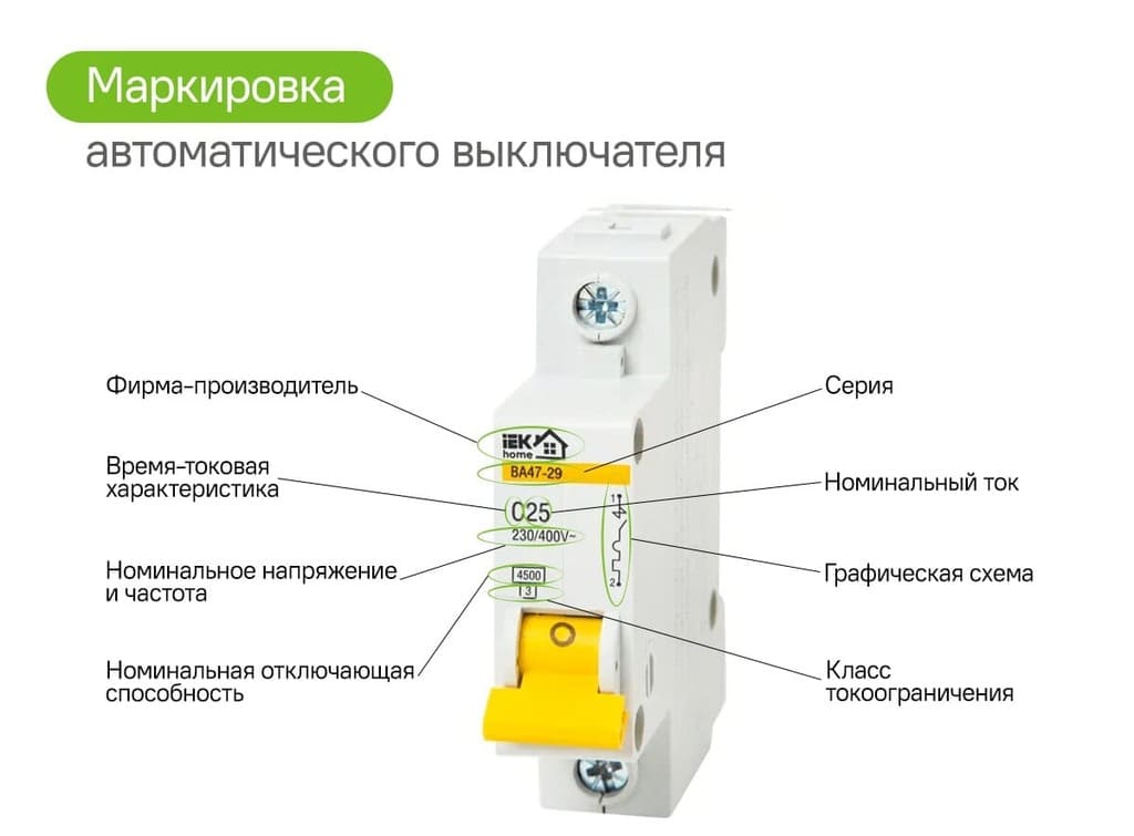 маркировка автоматического выключателя маркировка автоматического выключателя