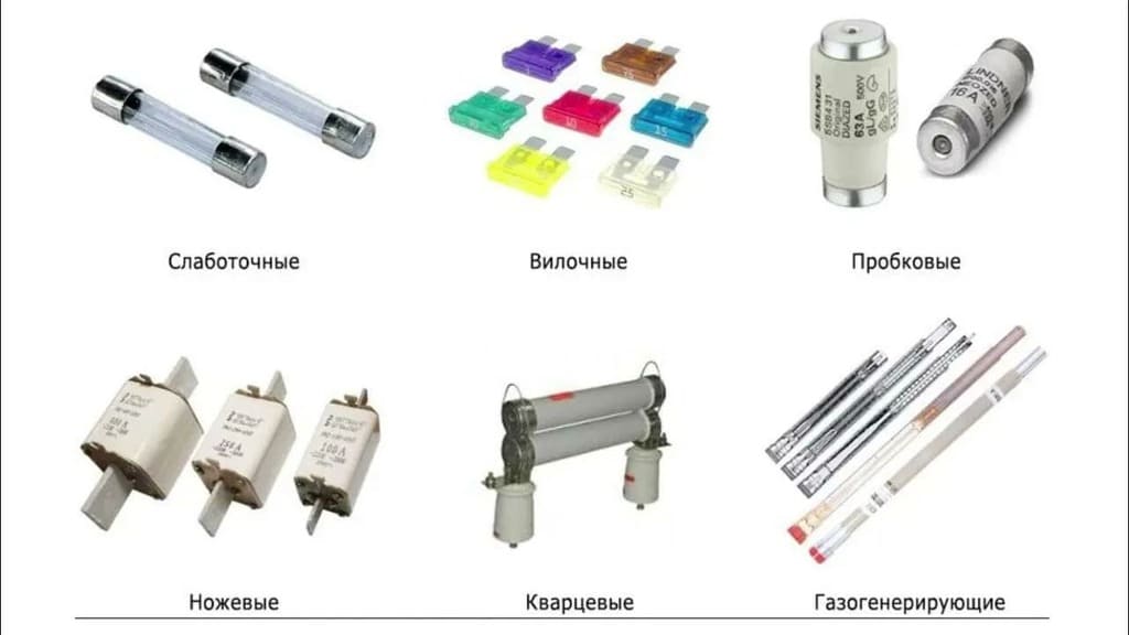 Типы плавких элементов Типы плавких элементов
